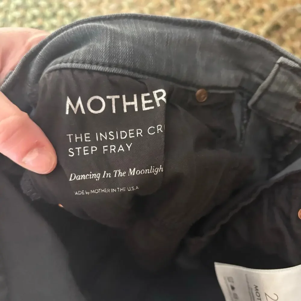 Mother The Insider‎ Crop Step Fray Dancing in the Moonlight Size 27 Black